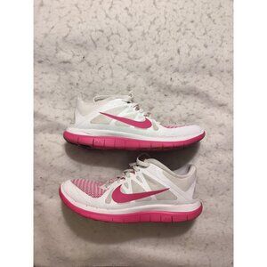 Nike Free 4.0 V4 Women's sz 6 Running Cross Trainer White/Vivid Pink 642200-100